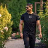 NorthSouth's Monaco Collection Men's Mid-Chest NS Anagram Black T-shirt