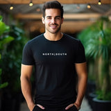NorthSouth Unisex Euro T-shirt - Black with Premium Metallic