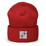 NorthSouth's sleek and stylish beanie featuring a bold block logo design. The intertwining "N" and "S" create a striking and unique visual, making it a standout accessory for any outfit.