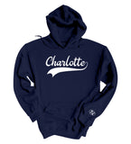 North-South Baseball Font Customizable Hoodie - Navy
