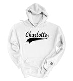 North-South Baseball Font Customizable Hoodie - White