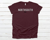 NorthSouth Outlined Heather T-shirt - Heather Maroon