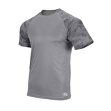 NorthSouth Largo Performance UPF 50+ Hex Camo T-shirt. Color: Medium Gray