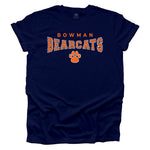 Bowman Bearcat Paw Navy T-shirt