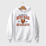 Property of Bowman Bearcats Heritage White Hoodie 