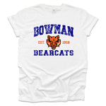 Bowman Bearcats Vintage Blue on a White T-shirt