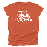 Golf Cart Lifestyle T-shirt - Burnt Orange