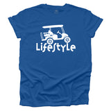 Golf Cart Lifestyle T-shirt - Royal