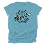 Charleston, SC Vintage Sign T-shirt by NorthSouth Brands