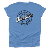 Charleston, SC Vintage Sign T-shirt by NorthSouth Brands