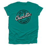 Charlotte, NC Vintage Sign T-shirt by NorthSouth Brands
