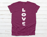 Doggie Love T-shirt - Heather Raspberry