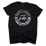 East Coast Golf Cart Lifestyle Rustic design on a White T-shirt