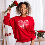 Heart of Love Women's Sweatshirt - Red