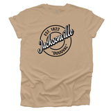 Jacksonville, FL Vintage Sign T-shirt by NorthSouth Brands