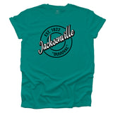 Jacksonville, FL Vintage Sign T-shirt by NorthSouth Brands