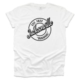 Jacksonville, FL Vintage Sign T-shirt by NorthSouth Brands