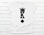 King of Spades T-shirt White with Black King