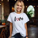 Love Women's Unisex T-shirt - White with Red Reflective