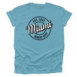 Miami, FL Vintage Sign T-shirt by NorthSouth Brands