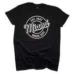 Miami, FL Vintage Sign T-shirt by NorthSouth Brands