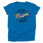 Miami, FL Vintage Sign T-shirt by NorthSouth Brands