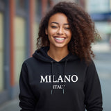 Milano Italy Unisex Black Hoodie