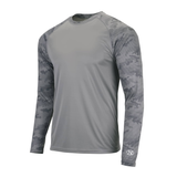 Cayman Extreme Performance UPF 50+ Sun Protection Tee for Outdoor/Indoor Activities. Color: Medium Gray