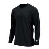 Long Sleeve Extreme Performance UPF 50+ Sun Protection Tee for Outdoor/Indoor Activities. Color: Black