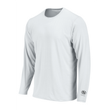 Long Sleeve Extreme Performance UPF 50+ Sun Protection Tee for Outdoor/Indoor Activities. Color: White