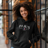 Paris France Unisex Black Hoodie