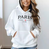Paris France White Unisex Hoodie