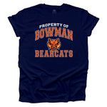 Property of Bowman Bearcats Navy T-shirt