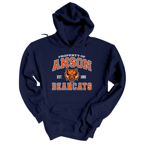 Property of Anson Bearcats Hoodie -  Navy