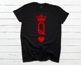 Queen of Hearts T-shirt Black with Red Queen