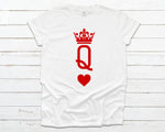 Queen of Hearts T-shirt White with Red Queen