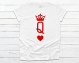 Queen of Hearts T-shirt White with Red Queen