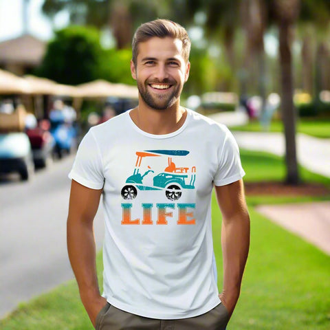 Retro Golf Cart Life T-shirt - Miami