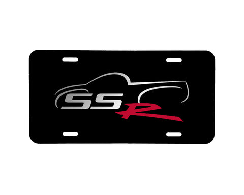 Custom SSR License Plate Tag - Black - Aluminum