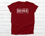 Stay Humble Hustle Hard T-shirt - Cardinal, Gray and White