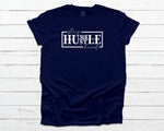 Stay Humble Hustle Hard T-shirt - Navy, Gray and White