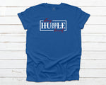 Stay Humble Hustle Hard T-shirt - Royal, Red and White