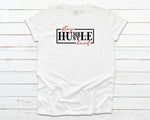 Stay Humble Hustle Hard T-shirt - White, Red and Black