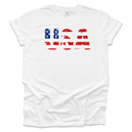 Vintage USA Design on White T-shirt