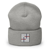 NorthSouth's sleek and stylish beanie featuring a bold block logo design. The intertwining "N" and "S" create a striking and unique visual, making it a standout accessory for any outfit.
