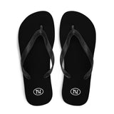 Introducing our North-South Flip-Flops, featuring the iconic "NS" logo, perfect for the modern adventurer. Color: Black