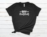 Boy Mama T-shirt heather black