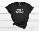 Boy Mama T-shirt heather dark grey