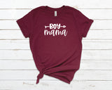 Boy Mama T-shirt heather maroon