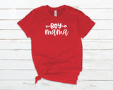 Boy Mama T-shirt heather red